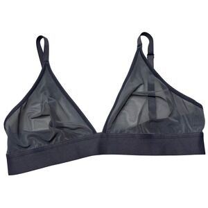 Negative Sieve Triangle Bra Slate Gray Size 4 Mesh Wireless Bralette $70 MSRP